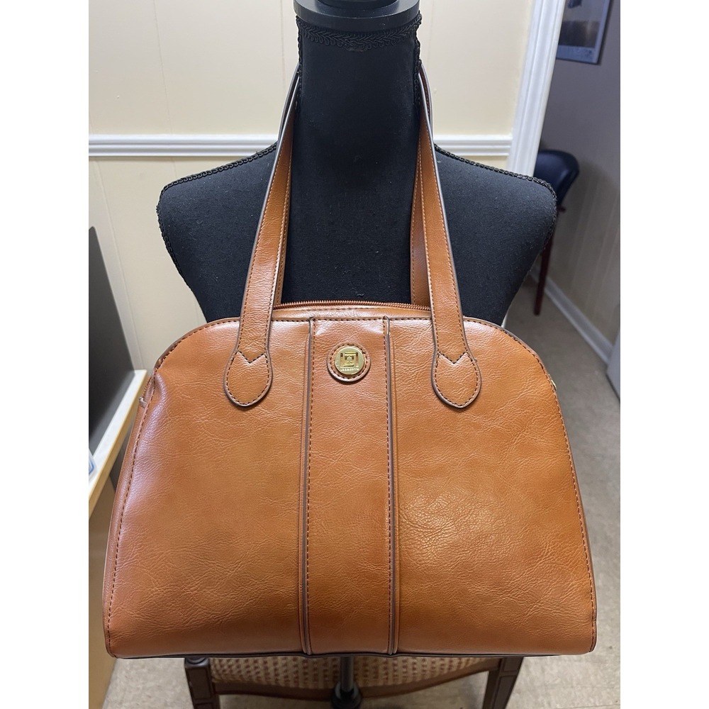 Liz Claiborne Heritage Satchel Purse Womens Bags Handbag Brown Very Clean